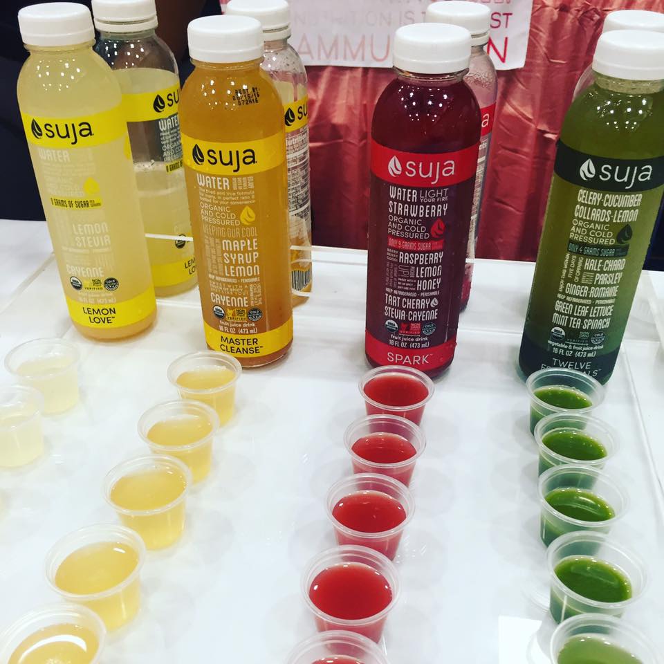 Suja water at The Yoga Expo